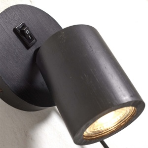 Aplica de perete eco din bambus Java dia.12x2,5cm, black 120942 universul-luminii.ro