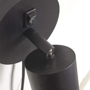 Aplica de perete eco din bambus Java dia.12x2,5cm, black 213172 universul-luminii.ro
