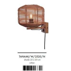 Aplica de perete eco din ratan Tanami 2520, nat 121622 universul-luminii.ro