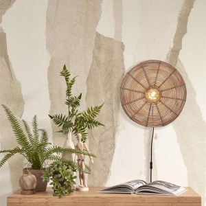 Aplica de perete eco din ratan Tanami disc S, nat 213732 universul-luminii.ro