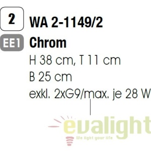 Aplica de perete eleganta Carla WA 2-1149/2 chrom OR 50802 universul-luminii.ro