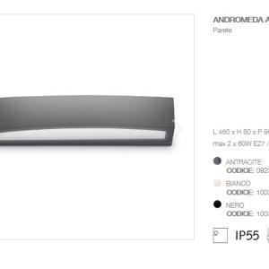 Aplica de perete exterior cu iluminat up-and-down IP55 ANDROMEDA AP2 antracit 092355 44362 universul-luminii.ro