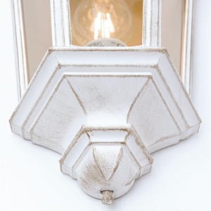 Aplica de perete exterior stil clasic IP43 Puchberg AL 11K/82505 weiß-gold/rauch OR 631102 universul-luminii.ro
