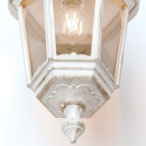 Aplica de perete exterior stil clasic IP43 Puchberg AL 11K/82571 weiß-gold/rauch OR 631192 universul-luminii.ro