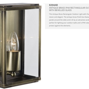 Aplica de perete exterior stil clasic IP44 Box 8204AB SRT 42452 universul-luminii.ro