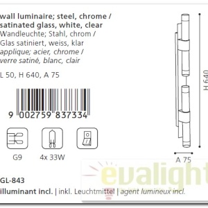 Aplica de perete Kio 83733 EL 183652 universul-luminii.ro