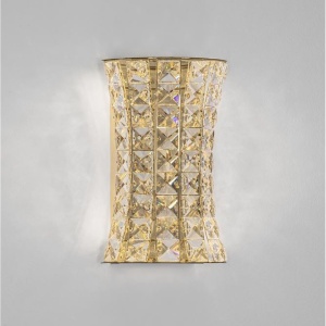 Aplica de perete LED auriu, cristale sticla CELYSIA 628732 universul-luminii.ro