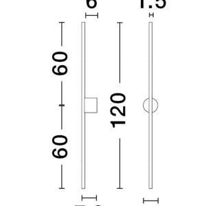 Aplica de perete LED design liniar Aden 120cm - Img 3