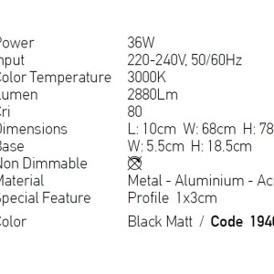 Aplica de perete LED design liniar ambiental Wall Lamp - Img 4