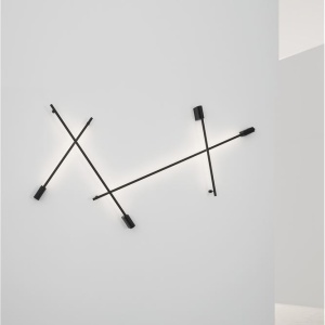 Aplica de perete LED design liniar GROPIUS negru, L-120cm, H-9cm - Img 5