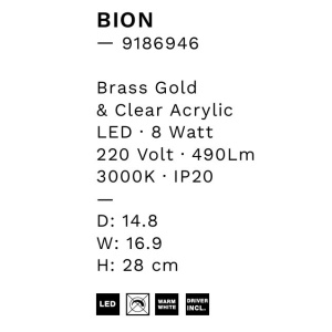 Aplica de perete LED design modern Bion - Img 2