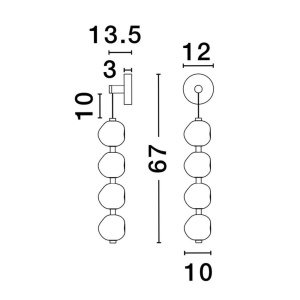 Aplica de perete LED design modern IFOS - Img 4