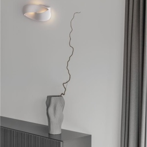 Aplica de perete LED design modern Infinity alb satin 115902 universul-luminii.ro
