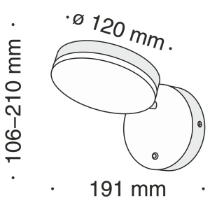 Aplica de perete LED design tehnic Fad negru MYMOD070WL-L8B3K 196102 universul-luminii.ro