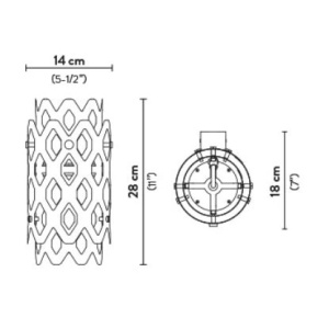 Aplica de perete LED exterior, IP65, CHARLOTTE Corten 170412 universul-luminii.ro