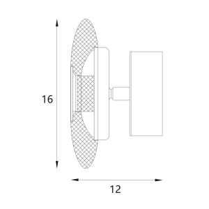 Aplica de perete LED metal auriu, sticla Lunaris 607762 universul-luminii.ro
