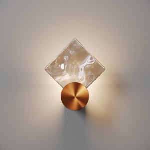 Aplica de perete LED metal cupru Quadro
