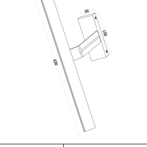 Aplica de perete LED pentru oglinda sau tablou Decart negru 100842 universul-luminii.ro