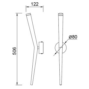 Aplica de perete LED stil minimalist BOOMERANG aurie - Img 4