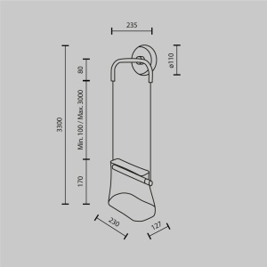 Aplica de perete LED tip pendul design decorativ Cabaret - Img 8