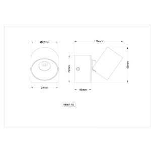 Aplica de perete LED tip spot moderna RAE - Img 8