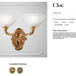 Aplica de perete LUX design clasic realizata manual Cloe - Img 2