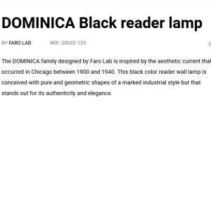 Aplica de perete metal cu reader LED DOMINICA negru 141282 universul-luminii.ro