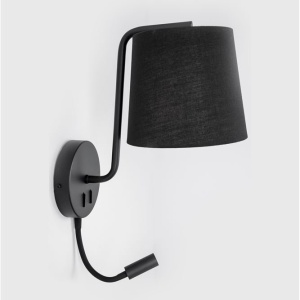 Aplica de perete moderna cu reader LED Sage neagra NVL-9129330 77132 universul-luminii.ro