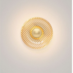 Aplica de perete moderna LED LAVINA auriu/ chihlimbar