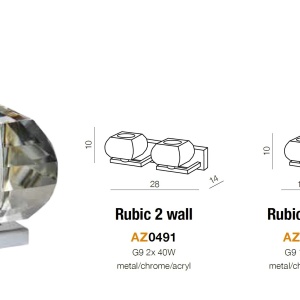 Aplica de perete / plafon moderna Rubic top 55862 universul-luminii.ro