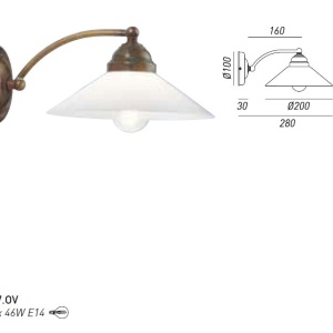 Aplica de perete rustica fabricata manual Tabia 212.17.OV 50042 universul-luminii.ro