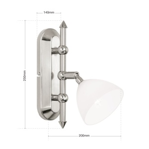 Aplica de perete sau tavan design modern OPALDESIGN 1L, satin 241332 universul-luminii.ro