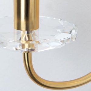 Aplica de perete stil clasic cu cristal K9 ARIANE 2L aurie 234922 universul-luminii.ro