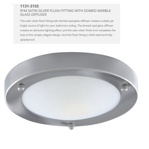 Aplica de perete / tavan pentru baie IP44 Bathroom Flush 31cm 1131-31SS SRT 74612 universul-luminii.ro