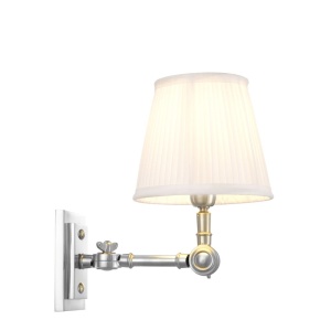 Aplica de perete up or down, finisaj nickel, abajur alb, Wentworth 107221 HZ 65482 universul-luminii.ro