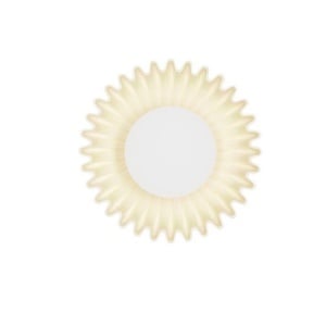 Aplica decorativa ceramica crem, sticla alb, PETEL