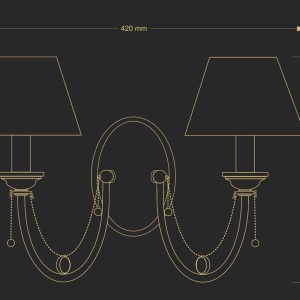 Aplica design clasic realizat manual Dorato - Img 2