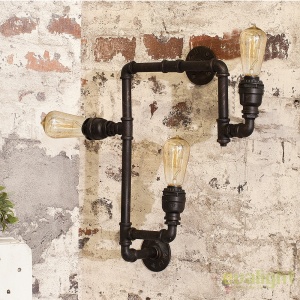 Aplica design industrial Hot Pipe II negru A-37697 VC 183452 universul-luminii.ro