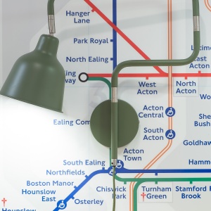 Aplica design modern cu brat articulat London verde LONDON/W/OG 174542 universul-luminii.ro