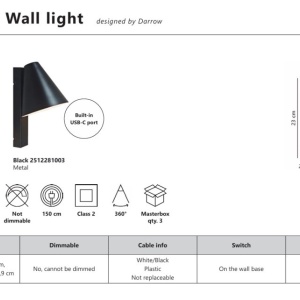 Aplica Design Scandinav Minimalist, Wilmer alb 244192 universul-luminii.ro