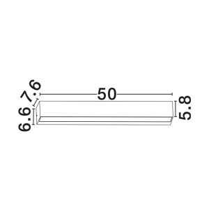 Aplica exterior corten liniara 50cm IP65 LED CCT PRISMATIC - Img 6
