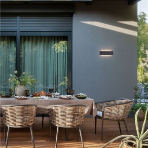 Aplica exterior neagra liniara 30cm IP65 LED METRIC - Img 3