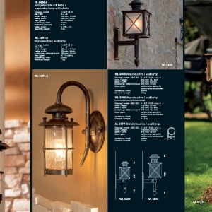 Aplica iluminat exterior design felinar din fier forjat WL 3412-A 64302 universul-luminii.ro