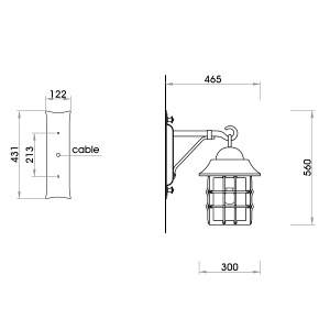 Aplica iluminat exterior din fier forjat, WL 3501 178832 universul-luminii.ro