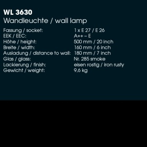 Aplica iluminat exterior din fier forjat, WL 3630 63782 universul-luminii.ro