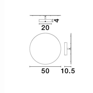 Aplica LED ambientala ALIDA 50cm, 2700K - Img 3