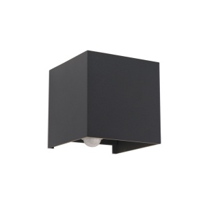 Aplica LED ambientala de exterior cu senzor de miscare IP54 CUBE-S antracit 157212 universul-luminii.ro