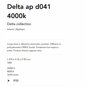 Aplica LED ambientala Delta ap d041 4000k negru 165482 universul-luminii.ro