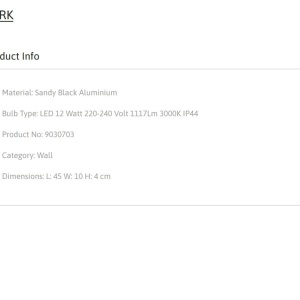 Aplica LED ambientala directionabila pentru baie/exterior IP44 PARK negru 152802 universul-luminii.ro