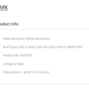 Aplica LED ambientala directionabila pentru baie/exterior IP44 PARK alb 152872 universul-luminii.ro